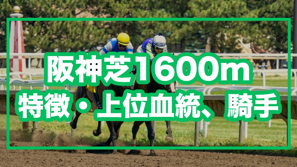 阪神芝1600m 特徴・上位血統、騎手